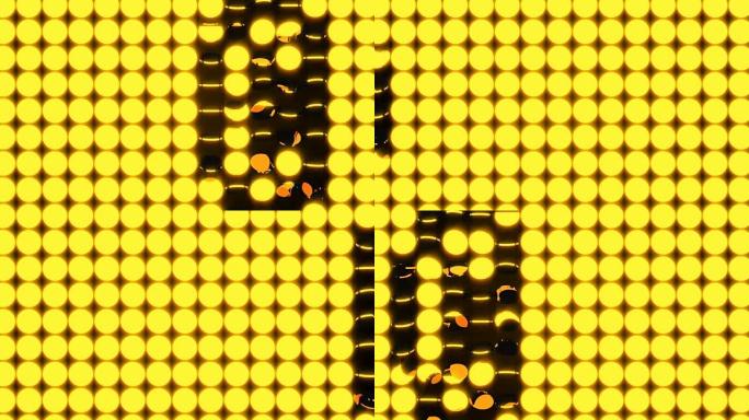 带有许多黄色硬币的抽象背景，3d渲染背景，计算机生成