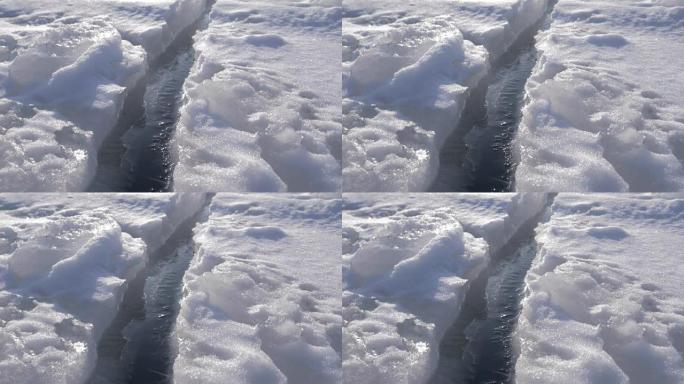 冰冻的大海。
