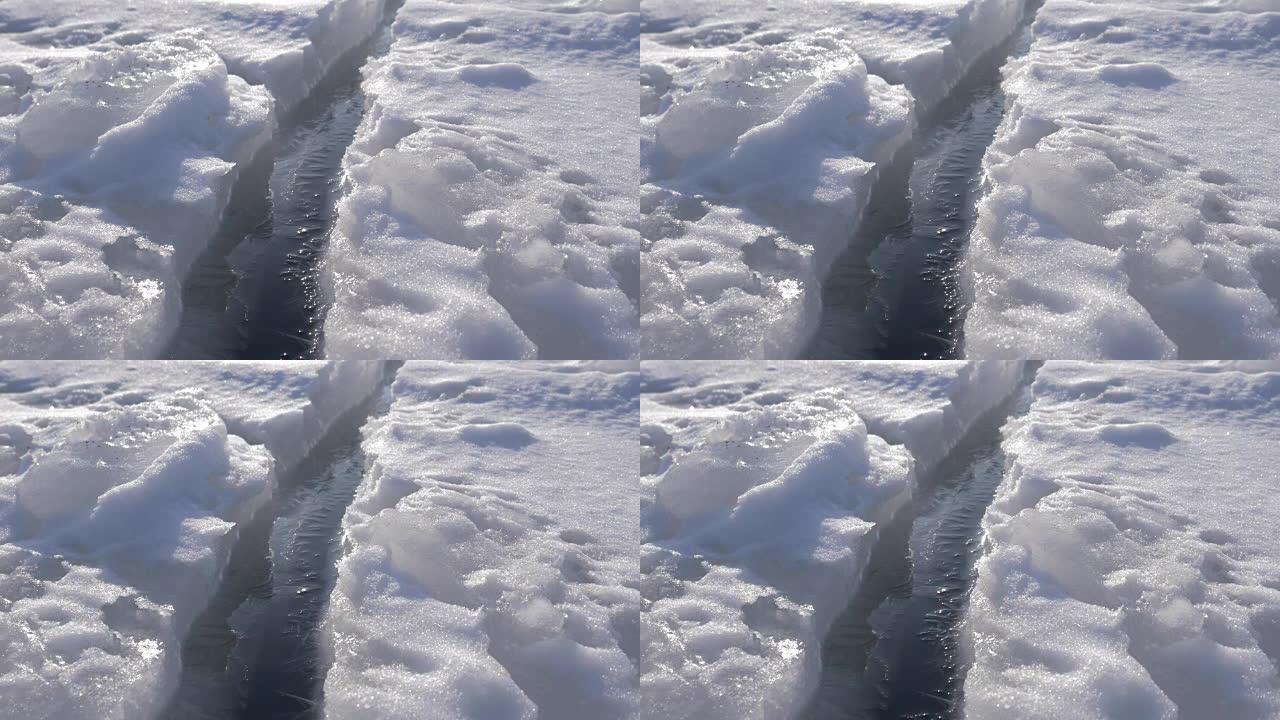冰冻的大海。
