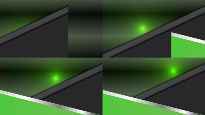 抽象背景绿色三角形来自文本的侧面