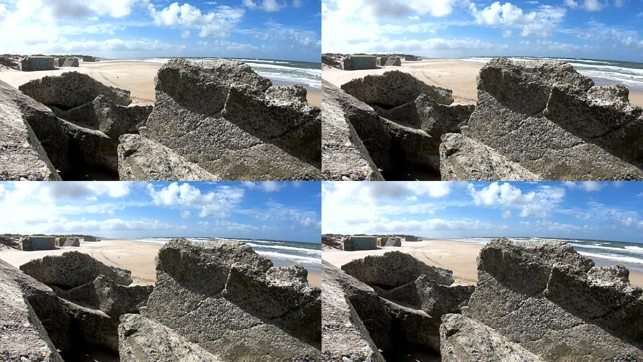 混凝土地堡，大西洋墙，第二次世界大战，纪念，北海，4K