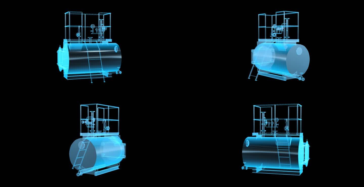 蓝色全息锅炉素材带通道