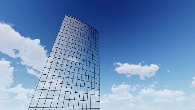 摩天大楼公司建筑和云
