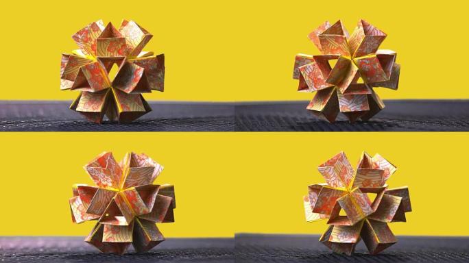 模块化图案折纸花。