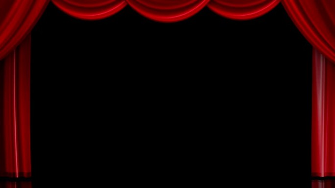 红色窗帘和舞台
