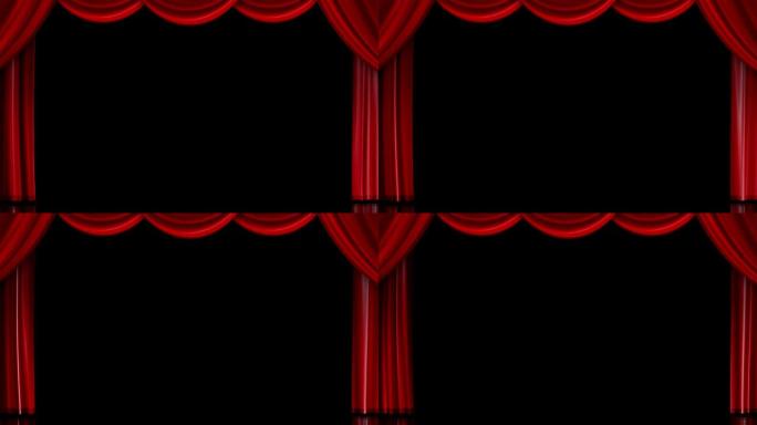 红色窗帘和舞台