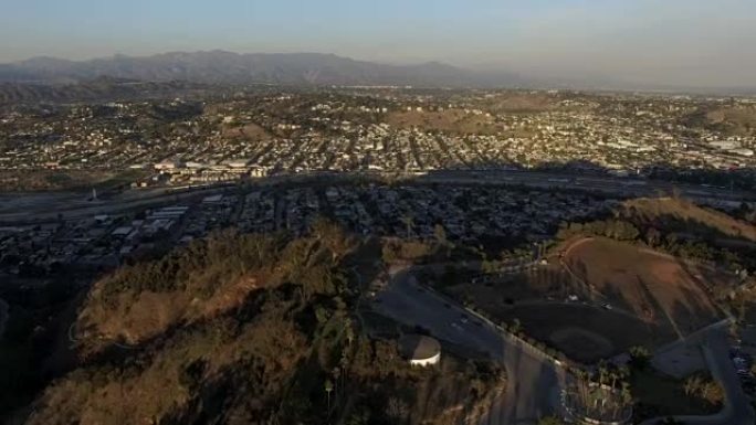 洛杉矶棒球场和赛普拉斯公园附近的空中剪辑