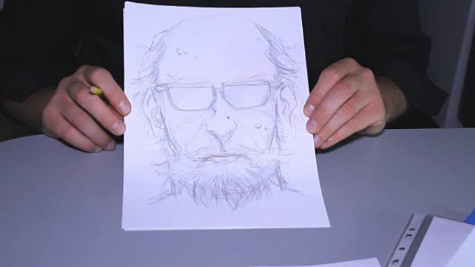 犯罪嫌疑人警察素描艺术家绘画