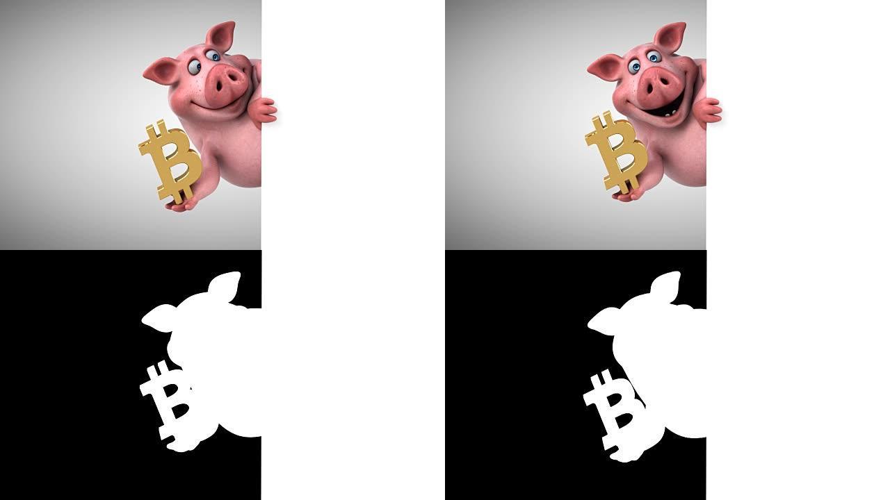 猪和比特币-3D动画