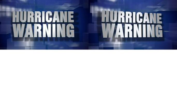 动态飓风警告新闻过渡及标题页背景板块