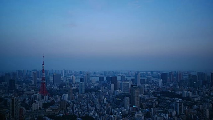 延时-东京白天到夜晚的风景