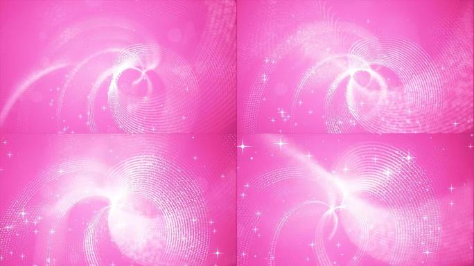 美丽的抽象粉色数字粒子波环境运动背景