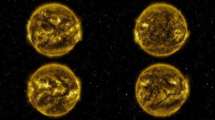 在银河系中旋转的太阳中闪光。该图像的元素由NASA提供。