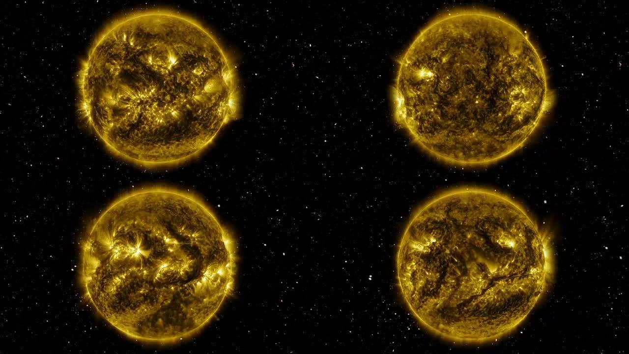 在银河系中旋转的太阳中闪光。该图像的元素由NASA提供。