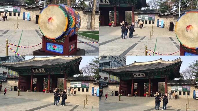 德寿宫上的传统韩式大鼓