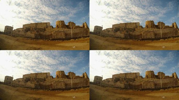 土耳其东南部与叙利亚接壤的古老半毁城堡