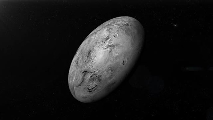 Haumea矮行星在外太空中以自己的轨道旋转。循环
