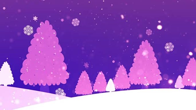 圣诞树复古紫色