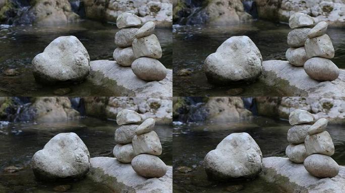 河边的平衡石