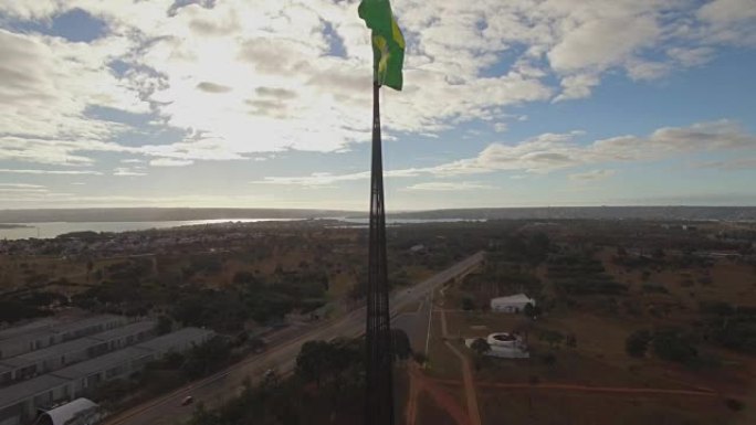 巴西国旗-上升的巴西利亚航空