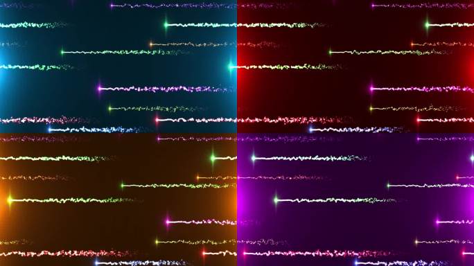 多颜色彩色粒子右向左视视频-循环3