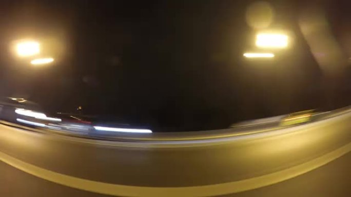 快速城市驾驶夜间道路延时侧视可循环