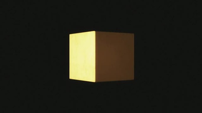 3D金色立方体空间几何体立体图形金色