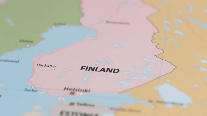 世界地图上的欧洲芬兰