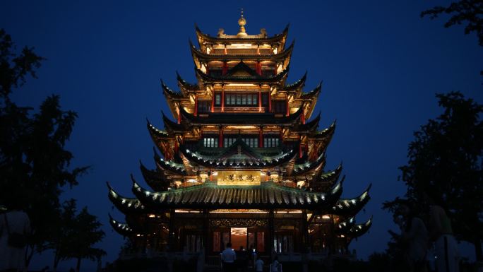 重庆江北鸿恩寺夜景延时