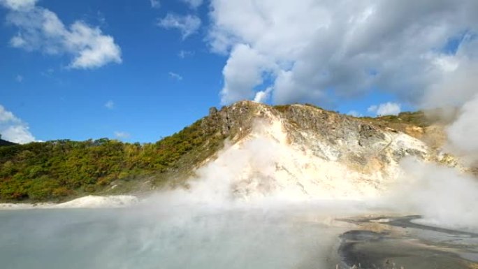 日本北海道著名登别温泉