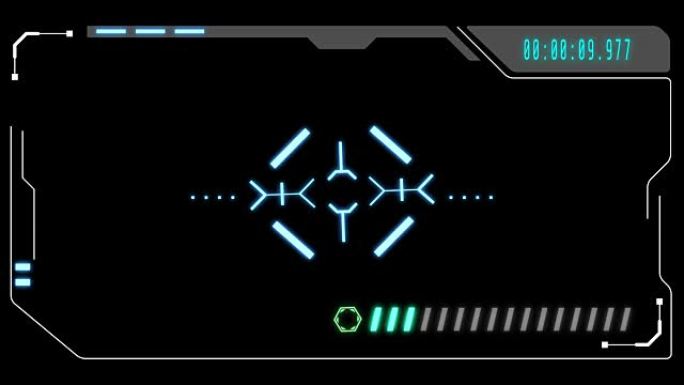 HUD未来元素目标监视器用户控制界面屏幕面板