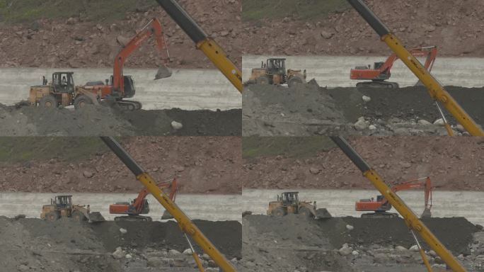 h挖掘机施工现场