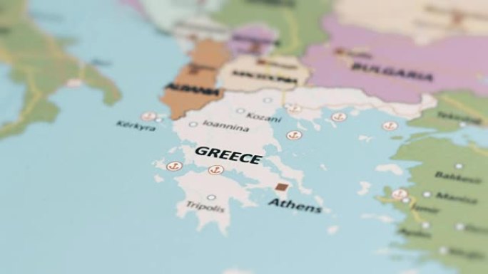 欧洲希腊在世界地图上
