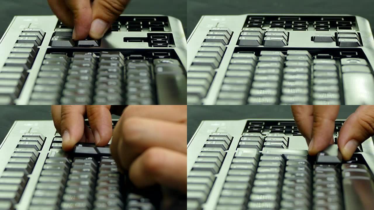 组装键盘并将按钮放入凹槽中。快速移动