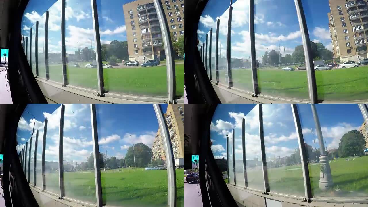 俄罗斯莫斯科高速公路上的隔音屏障