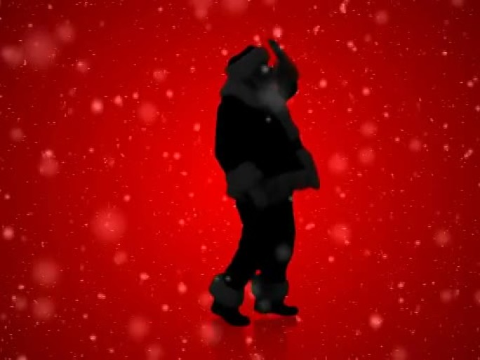 圣诞老人的舞蹈剪影