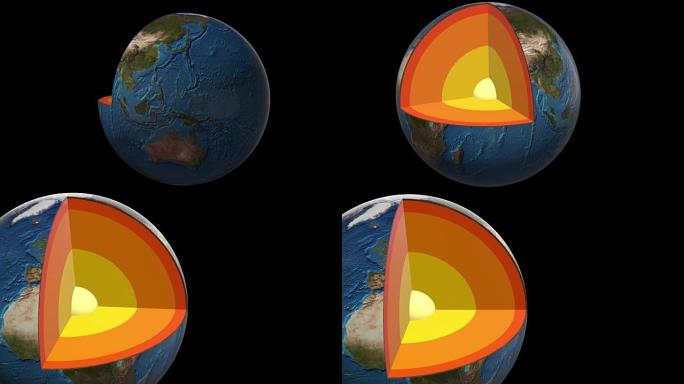 地球部分-内部示意图-向左