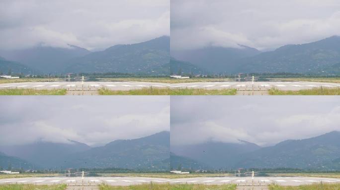 飞机从佐治亚州山区机场起飞