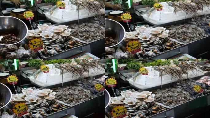 海鲜，街头小吃，曼谷唐人街