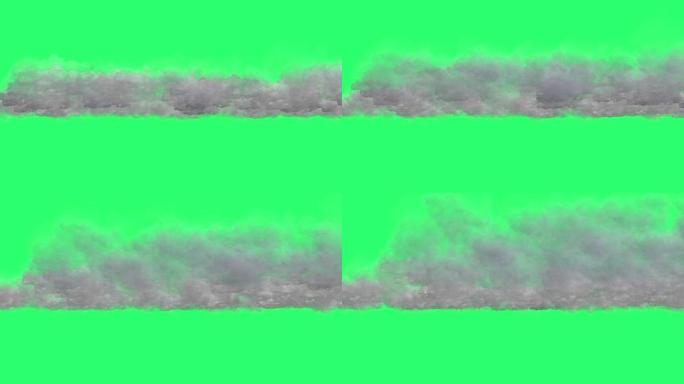 动画-绿色屏幕上的云效果