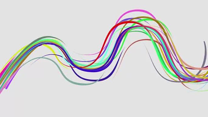 抽象彩虹色绘制优雅线条条纹美丽动画背景新质量通用运动动态动画多彩欢乐音乐视频素材