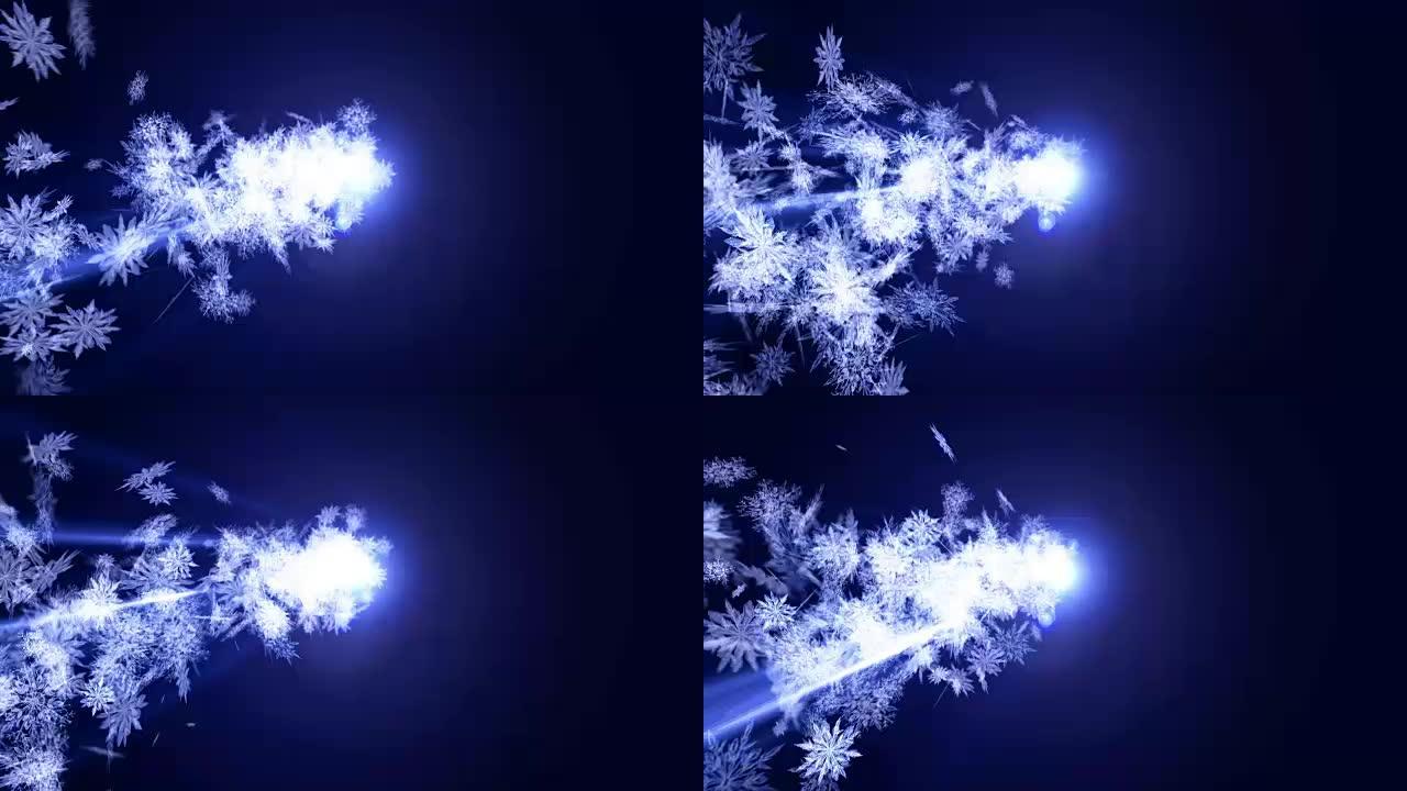 雪晶的自旋，CG动画，循环