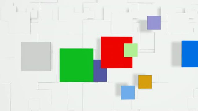 彩色正方形可循环背景 (高清)
