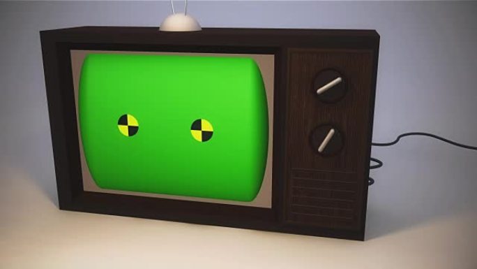 绿屏旧电视