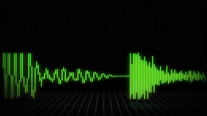 广告的音频波形或频谱背景-30秒-绿色版