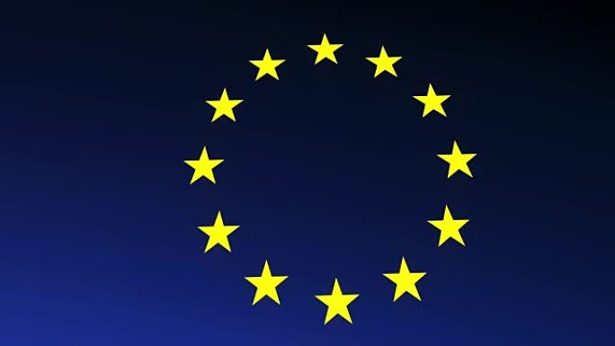 欧盟(EU)旗帜4k动画剪辑。