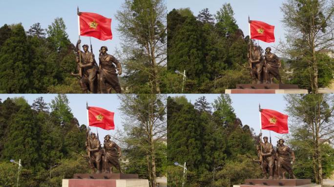 红军革命战士冲锋陷阵英雄雕像