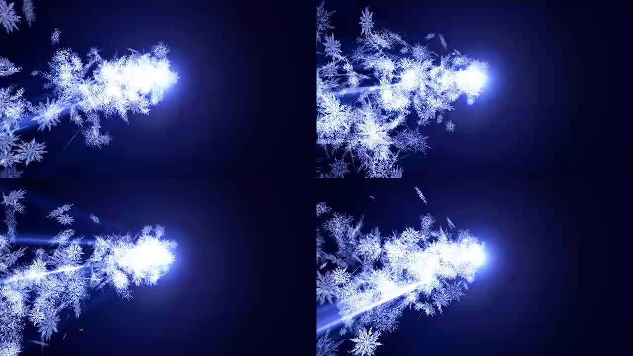 雪晶的自旋，CG动画，循环