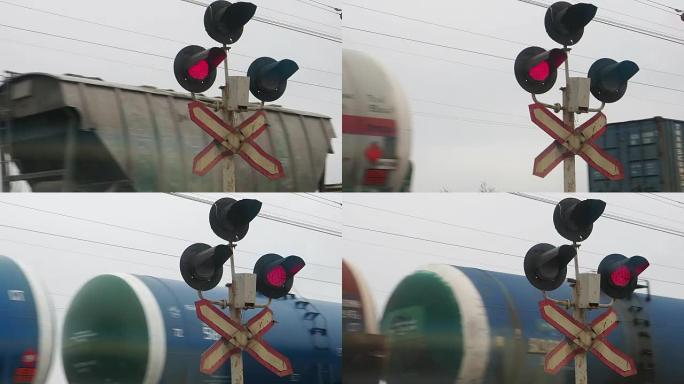 火车驶过红色信号量