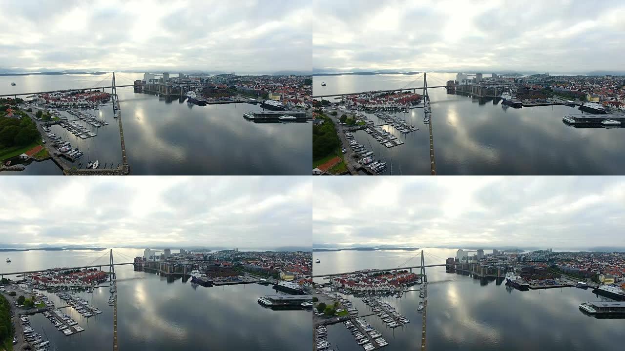 空中: 挪威斯塔万格港